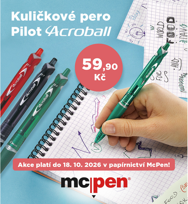 Pilot Acroball v papírnictví McPen